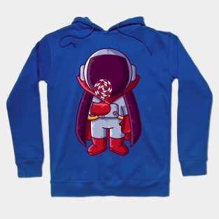 Cute Astronaut Dracula Vampire Halloween Cartoon Hoodie